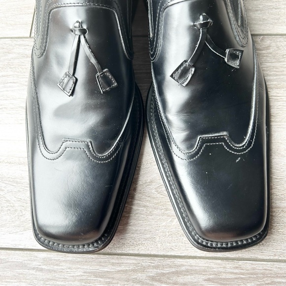 Kenneth Cole Black Leather Square Tod Tassel Loafer - Picture 6 of 16